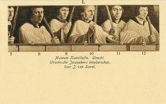 603436 Afbeelding van het rechterdeel van een door J. van Scorel geschilderd portret van leden van de Utrechtse ...